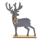Vilten eland display grijs-Kerstdecoratie-zerostock-opkoper