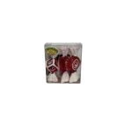 Set van 3 Rode Snoep Ornamenten met Glitterafwerking - Zerostock - Opkoper