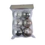 Set van 6 Zilver en Champagne Kerstballen met Glanzende en Matte Afwerking - Zerostock - Opkoper